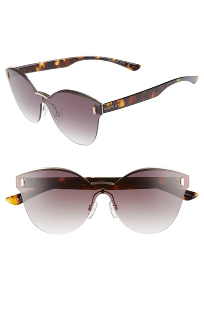 Shop Seafolly Mollymock 66mm Cat Eye Sunglasses - Dark Tortoise/ Khaki