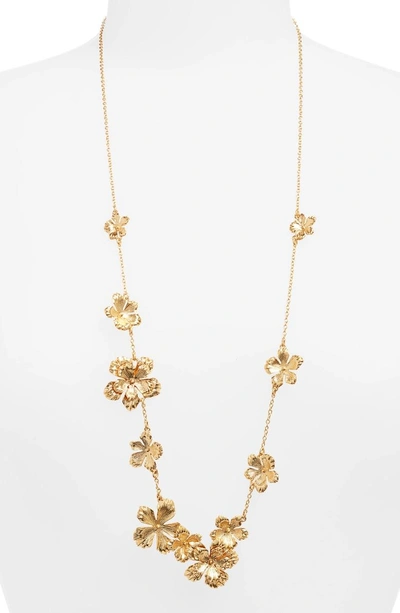 Shop Jcrew Pansy Garland Necklace In Isla Gold