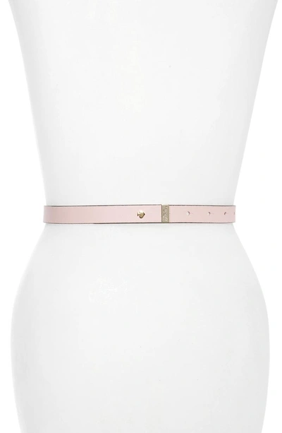 Shop Kate Spade Smooth Bow Belt In Pastry Pink