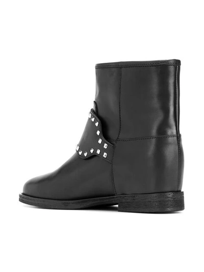 Shop Via Roma 15 Studded Ankle Boots - Black