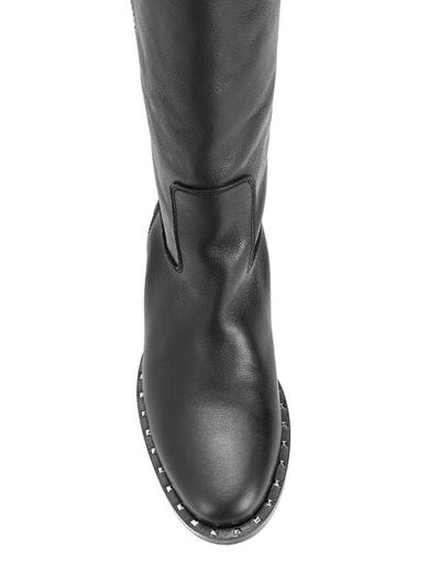 Shop Via Roma 15 Studded Riding Boots - Black