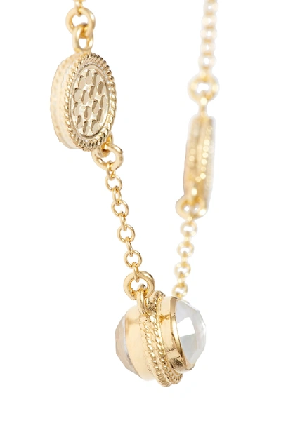 Shop Anna Beck Semiprecious Stone Station Necklace In Mother Of Pearl
