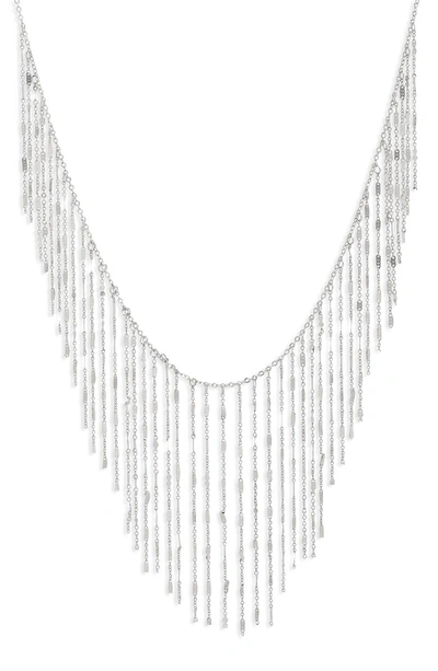 Shop Panacea Fringe Necklace In Silver