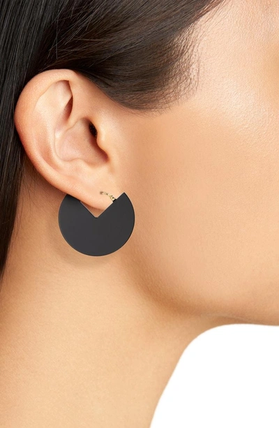 Shop Isabel Marant Small 90-degree Earrings In Black