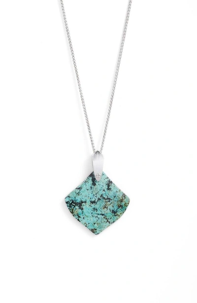 Shop Kendra Scott Aislinn Necklace In African Turquoise/ Silver