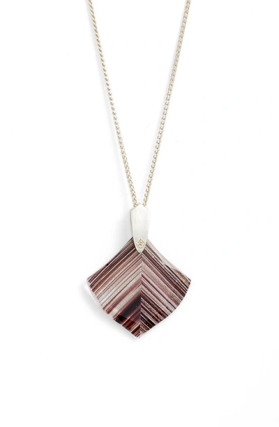 Shop Kendra Scott Aislinn Necklace In Brown Dusted Glass/ Gold