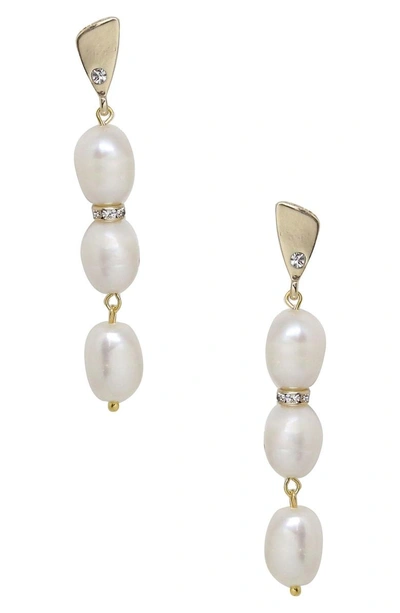 Shop Ettika Pearl Drop Earrings In Pearl White