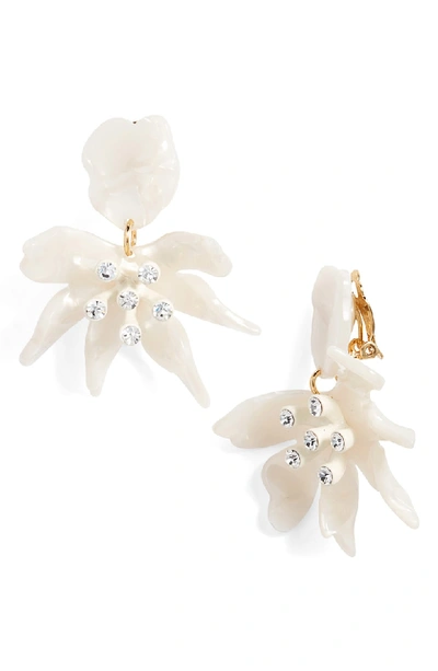 Shop Lele Sadoughi Daffodil Drop Earrings In Mother Of Pearl