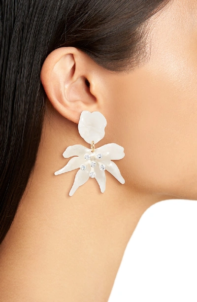 Shop Lele Sadoughi Daffodil Drop Earrings In Mother Of Pearl