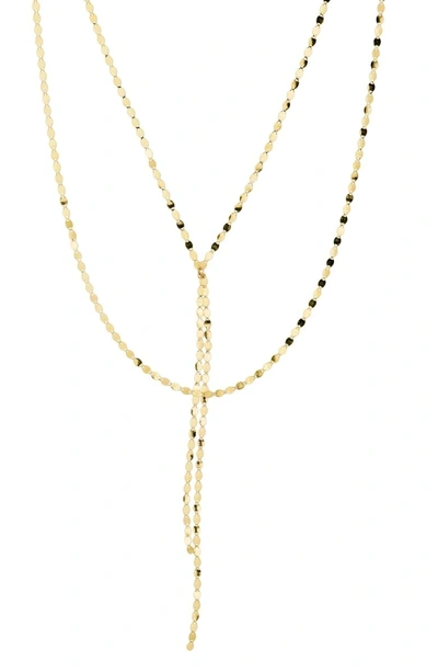 Shop Lana Jewelry Petite Blake Multistrand Drop Necklace In Yellow Gold