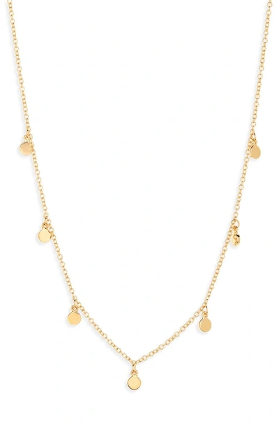 Shop Jcrew Demi Fine 14-karat Gold Plated Dot Charm Necklace