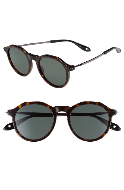 Shop Givenchy 51mm Round Sunglasses - Dark Havana