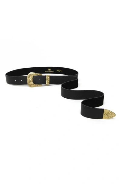 Shop B-low The Belt Royal Leather Western Belt In Black/ Gold