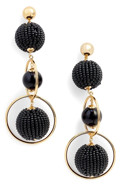 Shop Kate Spade Beads And Baubles Drop Earrings In Black