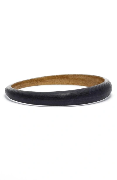 Shop Alexis Bittar 'lucite' Skinny Tapered Bangle In Black