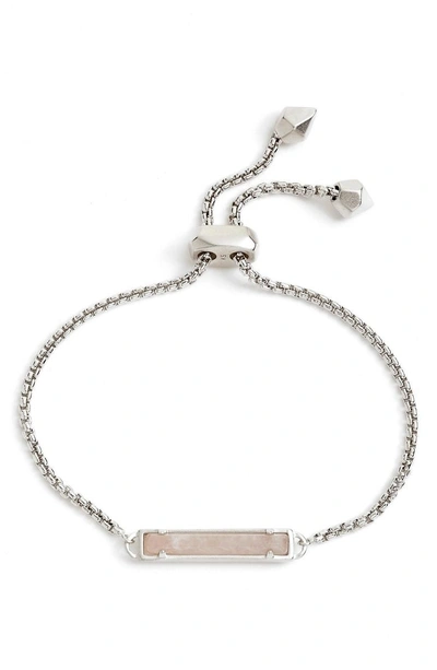 Shop Kendra Scott Stan Bracelet In Rose/ Silver