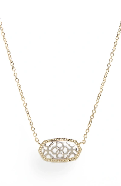 Shop Kendra Scott Elisa Filigree Pendant Necklace In Gold/ Silver Mix