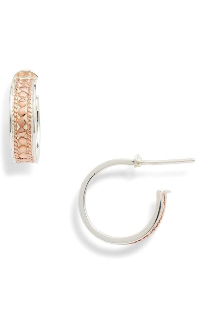 Shop Anna Beck Hoop Earrings In Rose Gold/ Silver