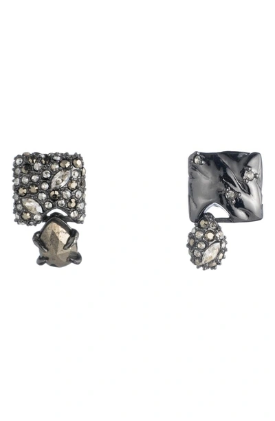 Shop Alexis Bittar Mismatched Stud Earrings In Gold