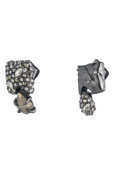 Shop Alexis Bittar Mismatched Stud Earrings In Gold