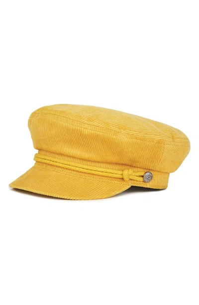Shop Brixton Ashland Fisherman Cap - Yellow In Mustard/ Mustard