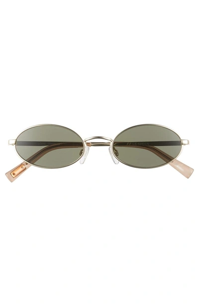 Shop Le Specs Love Train 51mm Oval Sunglasses - Bright Gold