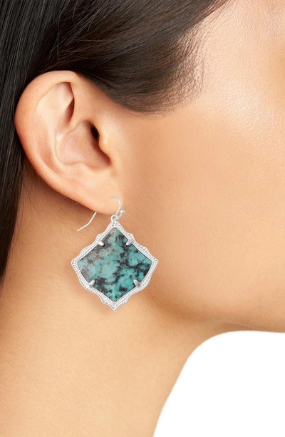 Shop Kendra Scott Kirsten Drop Earrings In African Turquoise/ Silver