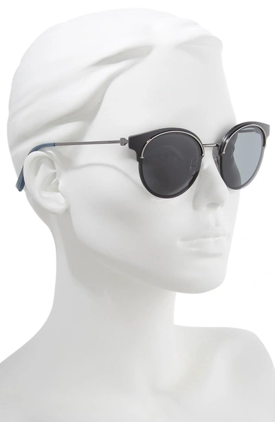 Shop Tiffany & Co 64mm Round Gradient Lens Sunglasses - Gunmetal Solid