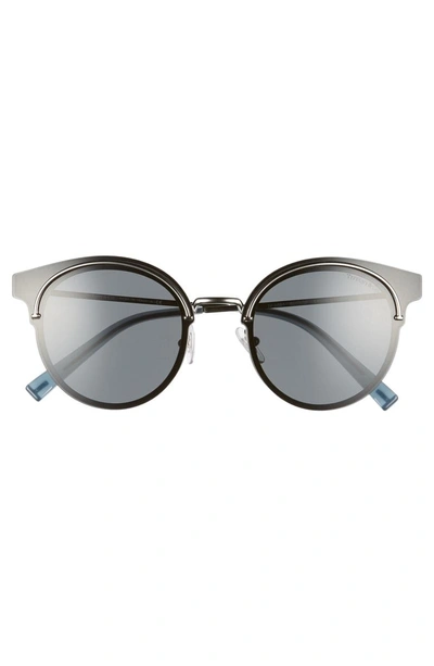 Shop Tiffany & Co 64mm Round Gradient Lens Sunglasses - Gunmetal Solid