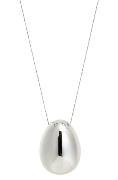 Shop Sophie Buhai Short Egg Pendant Necklace In Sterling Silver