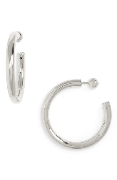 Shop Sophie Buhai Medium Everyday Hoop Earrings In Sterling Silver