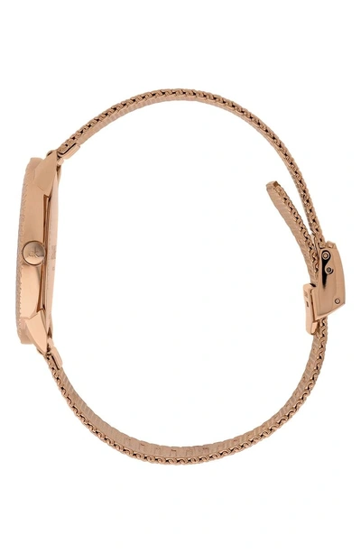 Shop Calvin Klein Minimal Mesh Strap Watch, 35mm In Rose Gold/ Silver