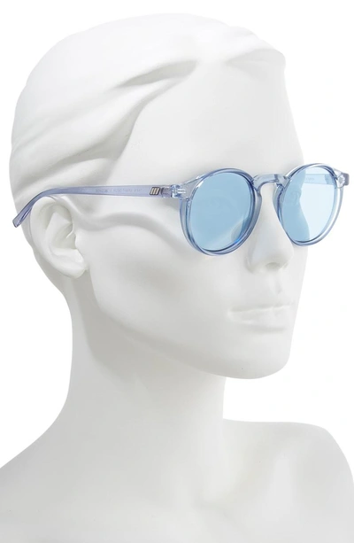 Shop Le Specs Teen Spirit Deaux 50mm Round Sunglasses - Chambray