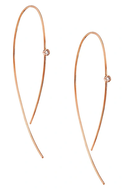 Shop Lana Jewelry 'hooked On Hoops' Diamond Earrings In Rose Gold