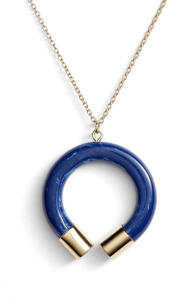 Shop Argento Vivo Marbleized Horn Pendant Necklace In Gold