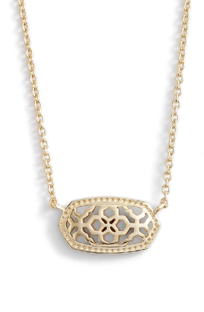 Shop Kendra Scott Elisa Pendant Necklace In Gold Metal