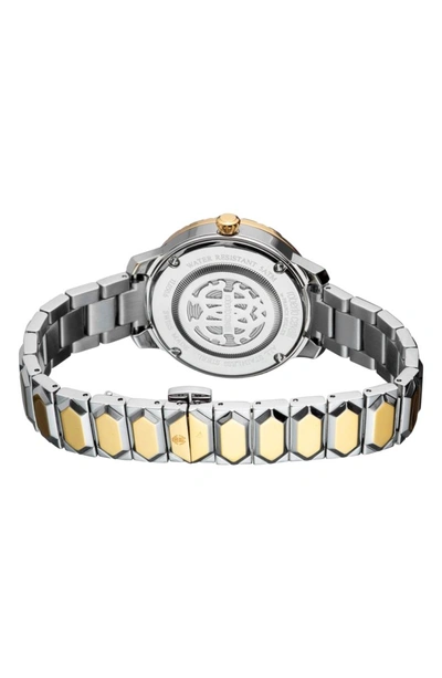 Shop Roberto Cavalli By Franck Muller Serpente Bracelet Watch In Gold/ Silver