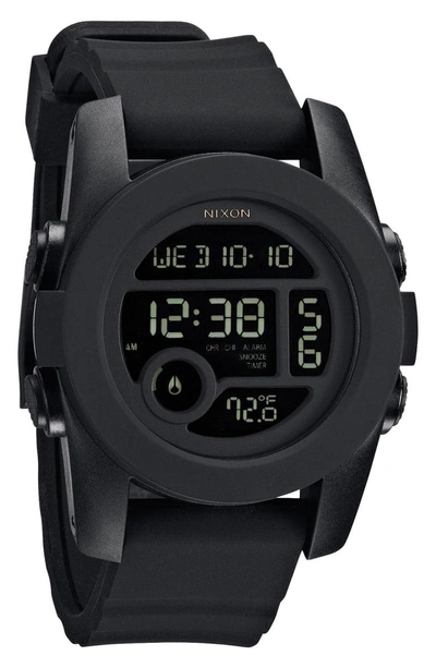 Shop Nixon 'the Unit 40' Round Digital Watch, 40mm In Black