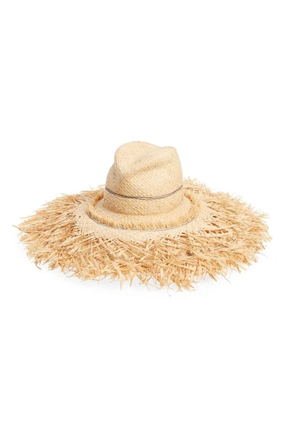 Shop Lola Hats Coconut Raffia Sun Hat - Blue In Navy