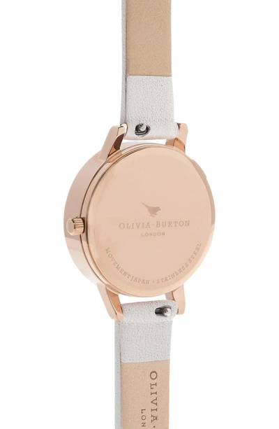 Shop Olivia Burton 3d Butterfly Leather Strap Watch, 30mm In Blush/ Rose Gold