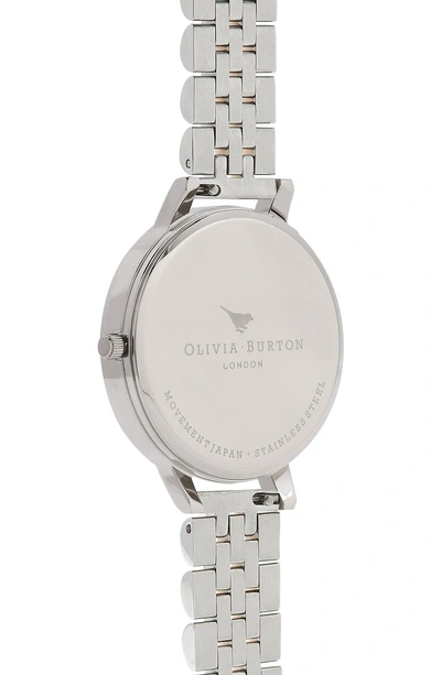 Shop Olivia Burton Bracelet Watch, 38mm In Silver/ Mop/ Rose Gold