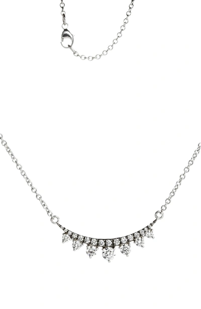 Shop Jemma Wynne Prive Luxe 18k White Gold & Diamond Necklace In Diamond/black Rhodium