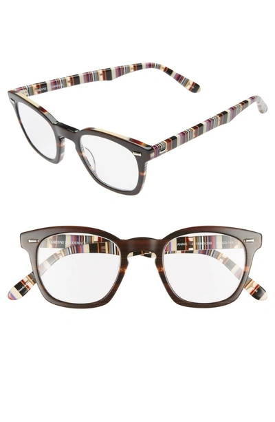 Shop Corinne Mccormack 'annie' 46mm Reading Glasses - Brown/ Stripe