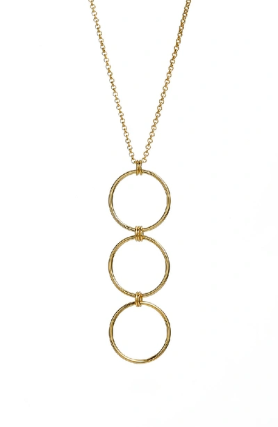 Shop Argento Vivo Rings Pendant Necklace In Gold
