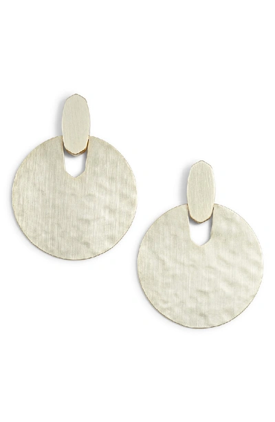 Shop Kendra Scott Didi Disc Earrings In Gold Metal