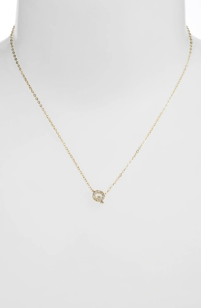 Shop Nadri Initial Pendant Necklace In Q Gold