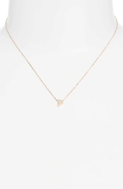 Shop Nadri Initial Pendant Necklace In P Rose Gold