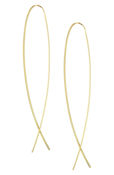 Shop Lana Jewelry Flat Upside Down Hoop Earrings In Yellow Gold
