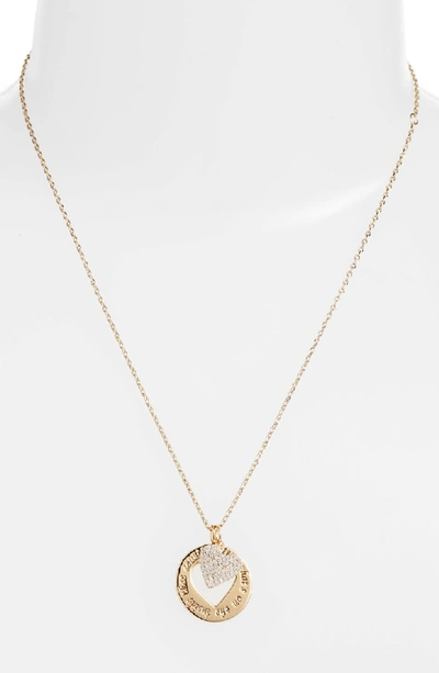 Shop Lulu Dk It's What's On The Inside Necklace In Gold/ Clear