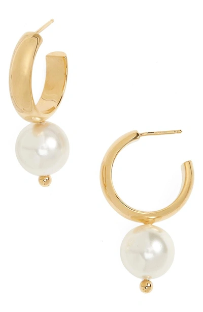 Shop Simone Rocha Imitation Pearl Hoop Earrings
